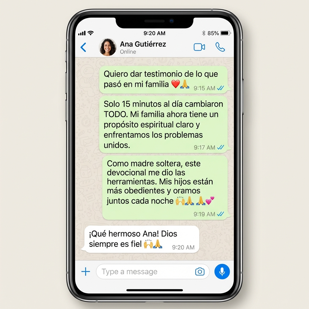 Testimonio de Ana Gutiérrez en WhatsApp