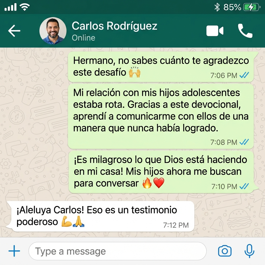 Testimonio de Carlos Rodríguez en WhatsApp